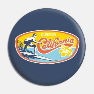 Surfing California Waves riders Pin