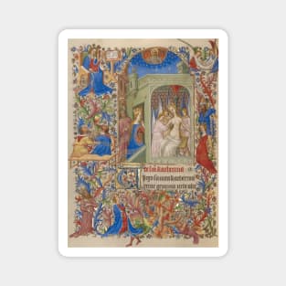 Medieval Illumination Art - Angels and Virgin Mary Magnet