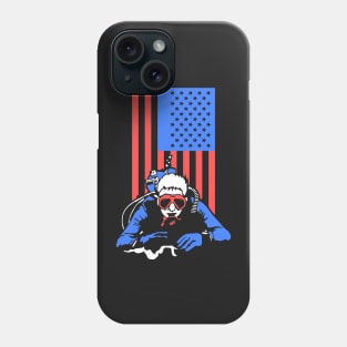 SCUBA DIVING: US Flag Scuba Diving scuba diver t shirt gift Phone Case