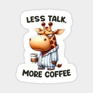 Funny Coffee Lover Giraffe Cartoon Morning Expresso Magnet