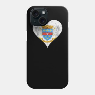 St Barts Jigsaw Puzzle Heart Design - Gift for St Barts With Saint Barthelemy Roots Phone Case