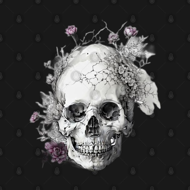 The Death Skull and Flowers by Chavjo Mir11