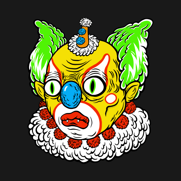 Green Wig the Clown by flynnryanart