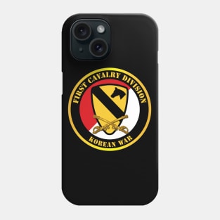 1st Cavalry Div - Red White - Korean War Phone Case