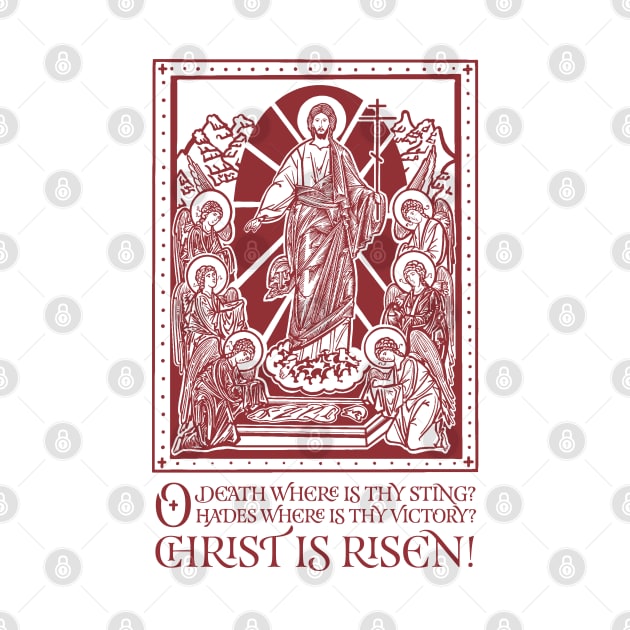 Red Pascha with Text - The Feast of Feasts by EkromDesigns