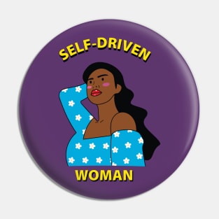 Self-Driven Woman Pin