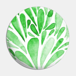 Watercolor artistic drops - green Pin