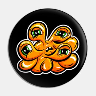 The Blobs - Tired Orange Monster Pin