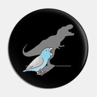 T-rex shadow - blue fallow parrotlet Pin