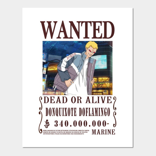Doflamingo One Piece Wanted One Piece Posters And Art Prints Teepublic Veritable avis de recherche de l'univers one piece. usd