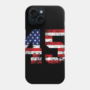 45 Squared Trump 2020 Gift Second Presidential Term Vintage Shirt Phone Case