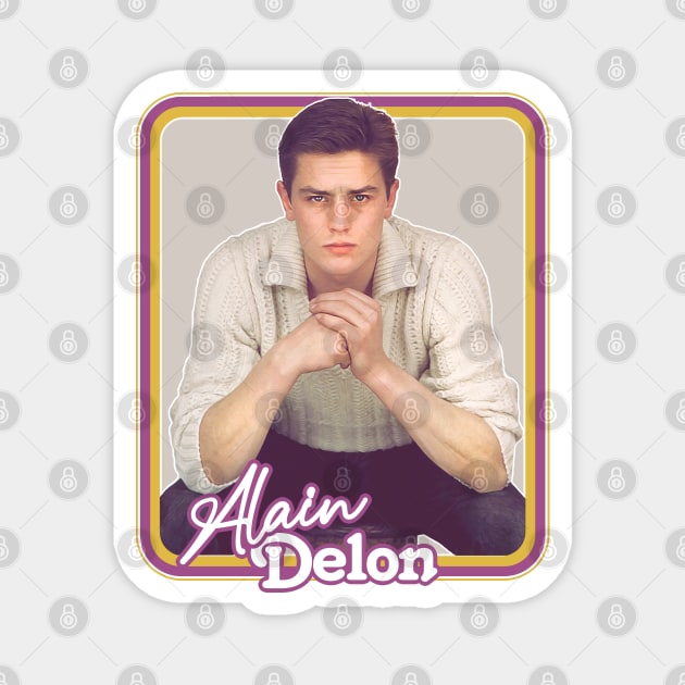 Alain Delon / Retro Francophile Design Magnet by DankFutura