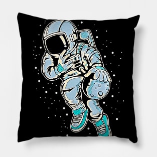 Astronaut Basketball 2 • Funny And Cool Sci-Fi Cartoon Drawing Design Great For Any Occasion And For Everyone Pillow