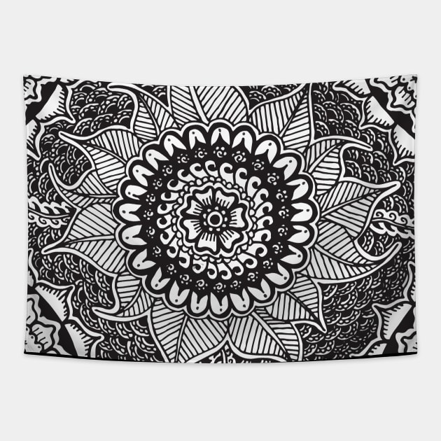 Henna Daisy Tapestry by HLeslie Design