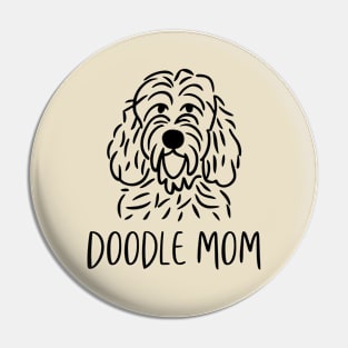 Doodle Mom Line Art Pin