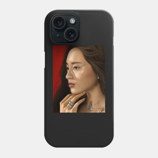 Realistic portrait of Krystal Jung Phone Case