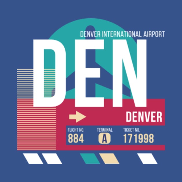 Denver, Colorado (DEN) Airport Code Baggage Tag by SLAG_Creative