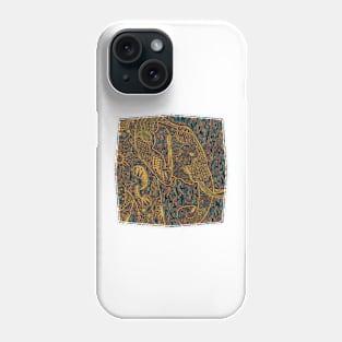 Zentangle Elephant Gold Phone Case