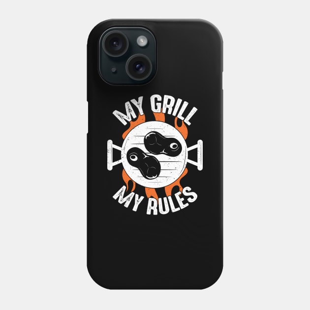 My Grill My Rules BBQ Season Pitmaster Gift Phone Case by Dolde08