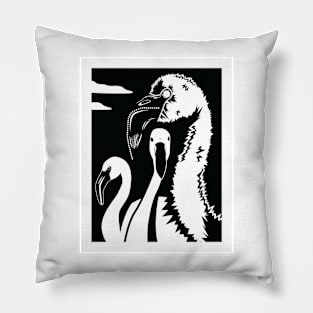 Creepy Flamingos Pillow