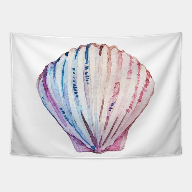 Summer clamshell Tapestry by peggieprints