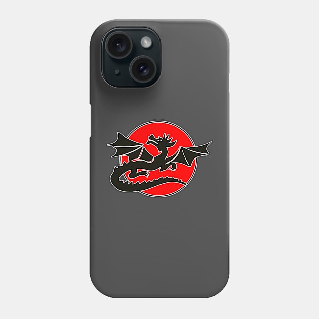 Black Dragon Red Sun Phone Case by CANJ72