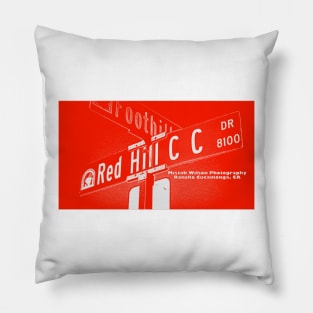 Red Hill C C Drive, Rancho Cucamonga, California by Mistah Wilson Pillow