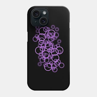 purple circle dot pattern on pink circle random pattern Phone Case