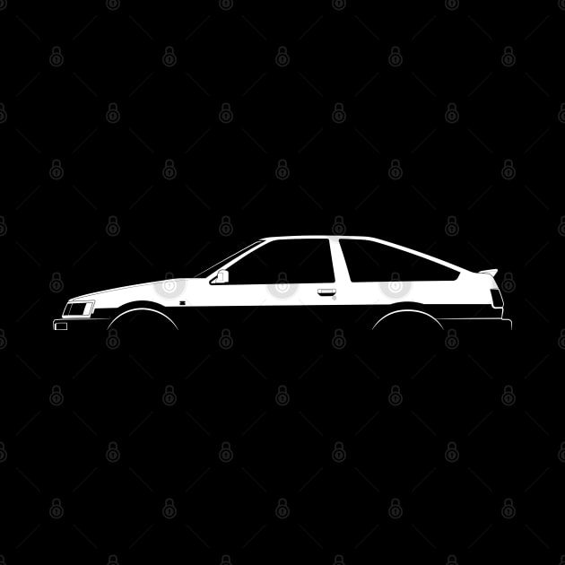 Toyota Corolla Levin GT-Apex (AE86) Silhouette by Car-Silhouettes