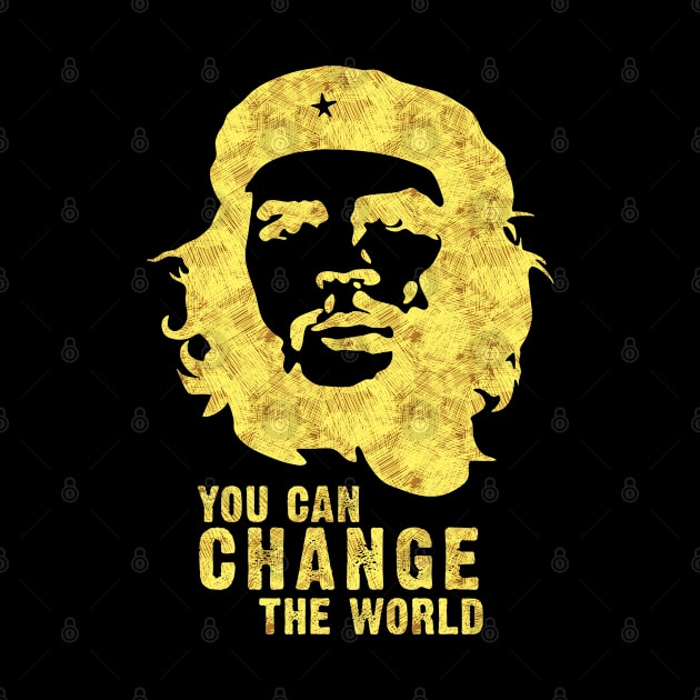 Che Guevara Portrait THE REBEL You Can CHANGE The WORLD Quote by Naumovski