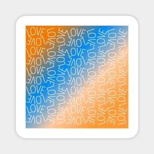 Love of orange and blue Magnet