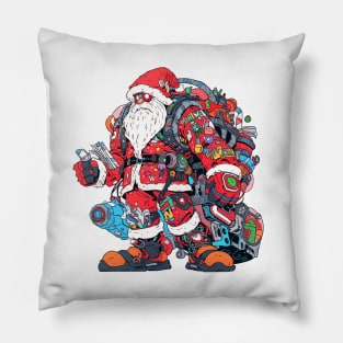 Santa Claus & Cyberpunk 3 Pillow