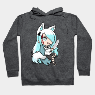 Gacha Girl Hoodies Teepublic - cute chibi hoodie anime roblox character girl