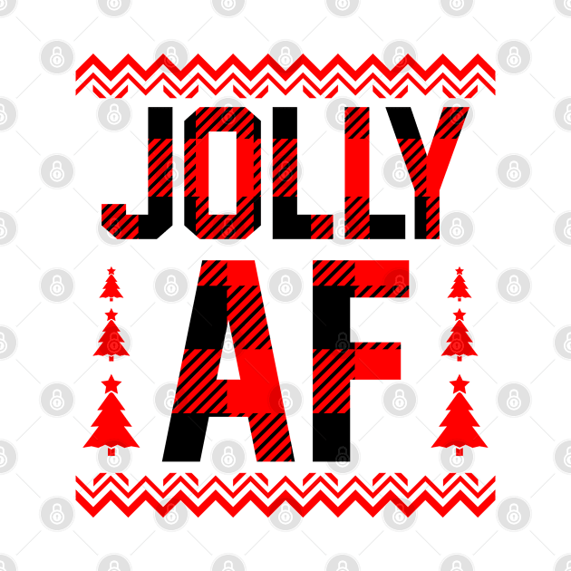 Jolly AF - Funny Christmas by qpdesignco