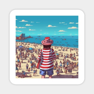 Waldo finds the beach Magnet
