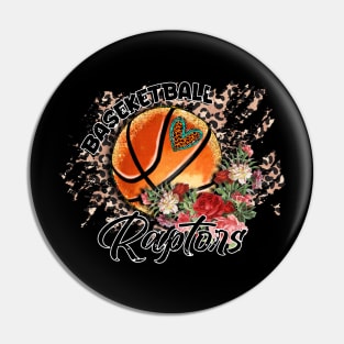 Aesthetic Pattern Raptors Basketball Gifts Vintage Styles Pin