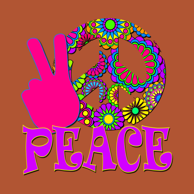 Hippie Peace Sign by AlondraHanley