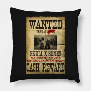 Skull X Bones Wanted Poster Pillow