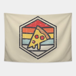 Retro Badge Pizza Tapestry