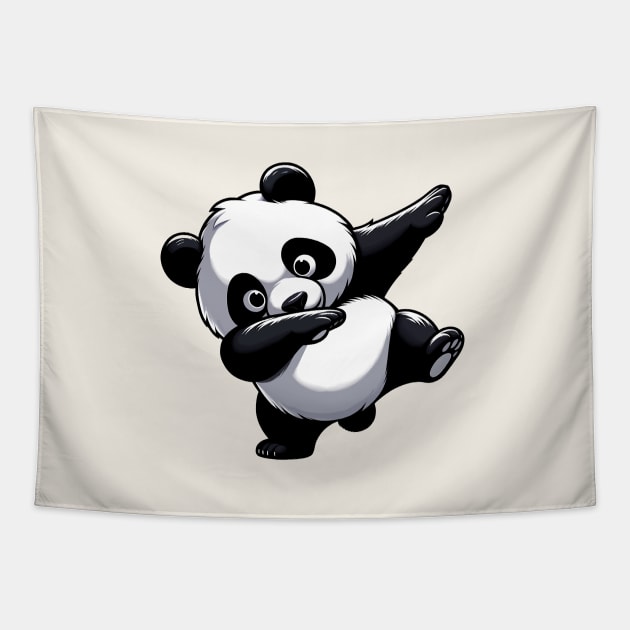 Dabbing Panda Funny Tapestry by Nessanya