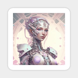 Portrait in Pastel Colors of A Fractal Robot Magnet