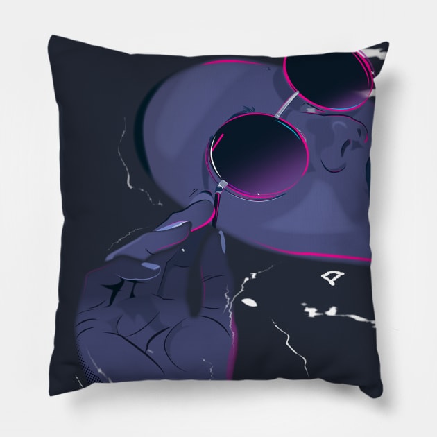 The Cool Lady Pillow by taffie_bero