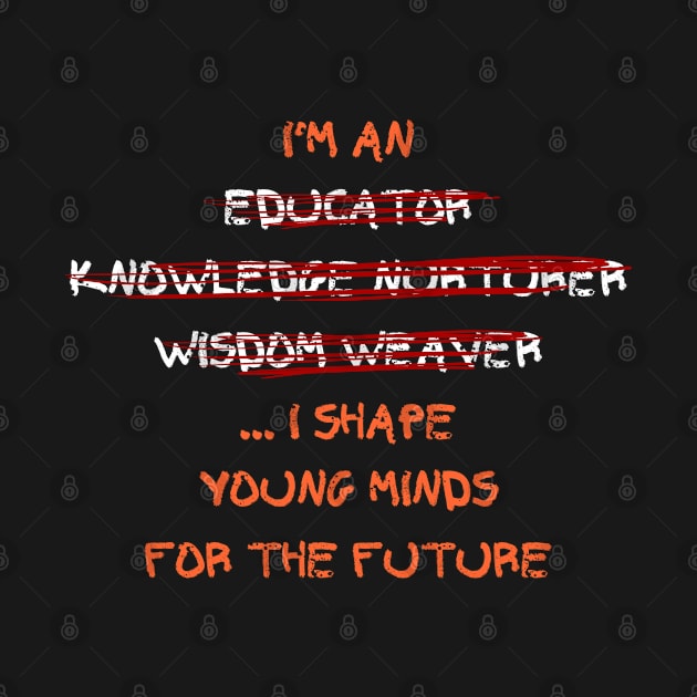 I'm an educator, knowledge nurturer, wisdom weaver... I shape young minds for the future by Eldorado Store