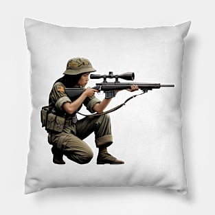 Sniper Girl Pillow