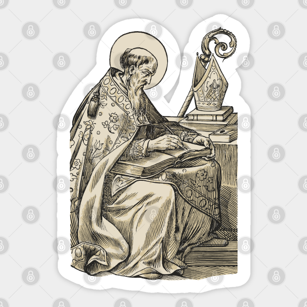 Saint Augustine Of Hippo St Augustine Sticker Teepublic Saint Augustine Of Hippo St Augustine Sticker Teepublic