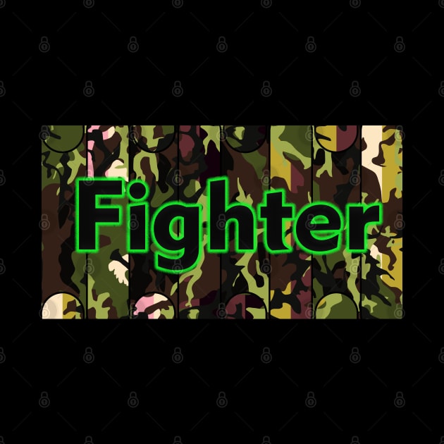 Pattern of camouflage with Fighter letter by Senthilkumar Velusamy