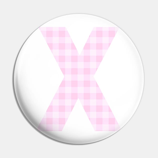 Pink Letter X in Plaid Pattern Background. Pin by BloomingDiaries