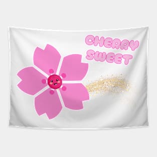 Happy floral cherry blossom Tapestry