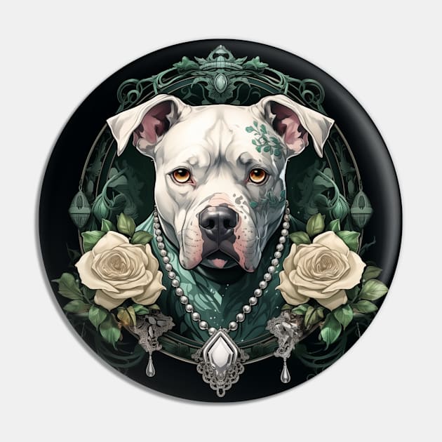 Victorian White Staffy Pin by Enchanted Reverie