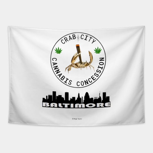 Crab City Cannabis Concession Tapestry by Crab City Cannabis Concession